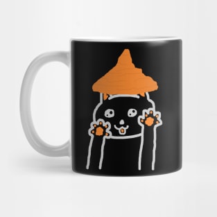 Cat Halloween Hat Witch Spooky Saying Mug